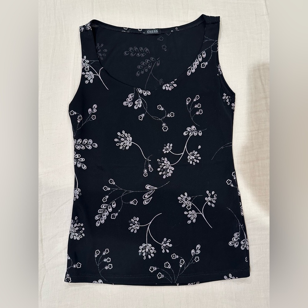Vintage 90s Black & Silver Sparkly fitted top